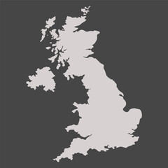 Great Britain map vector illustration