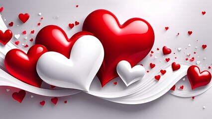 A minimalistic and calm 3D abstract design symbolizing everlasting love.