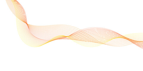 colorful wavy striped line smooth glowing wave line dynamic texture isolated on white background design. . Vector illustration.