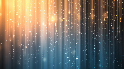 Gold and blue particle waterfall background