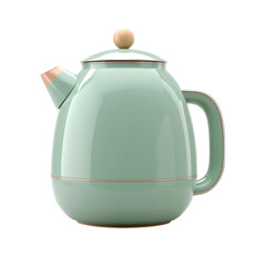 Fototapeta premium Elegant Sage Green Kettle for a Modern Kitchen isolated on white background