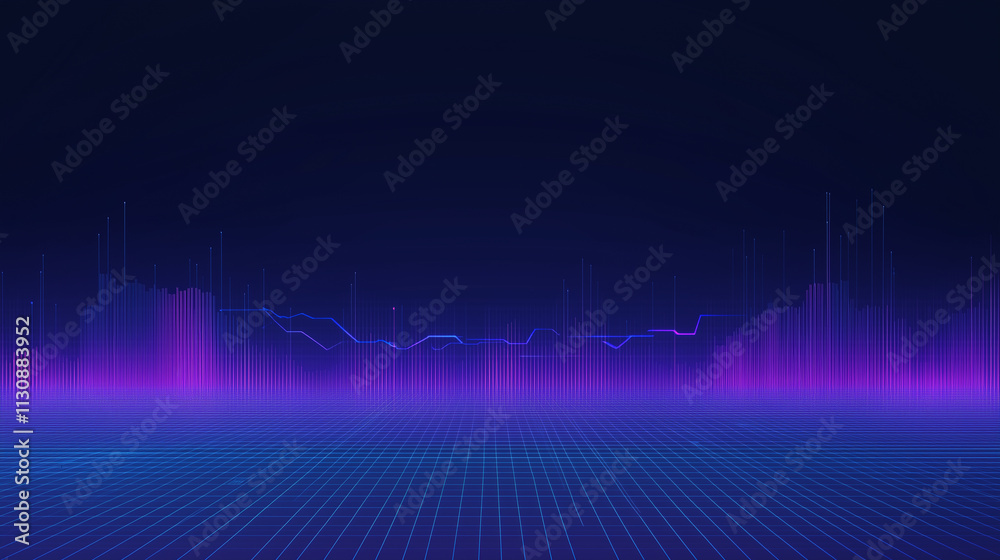 Wall mural Blue line platform abstract background