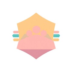 Teamwork Makes the Dream Work: Abstract Pastel Icon