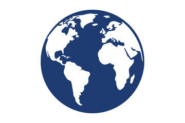 Naklejka premium globe and world map silhouette icon