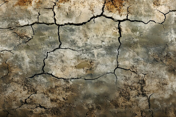 A parched farmland with wilted crops and cracked soil, indicating drought conditions