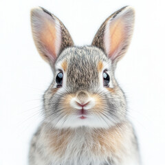 Fototapeta premium Adorable Close-Up of a Cute Bunny with Fluffy Fur and Bright Eyes