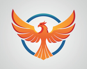 Obraz premium Abstract Phoenix Logo Design for Branding and Creative Projects