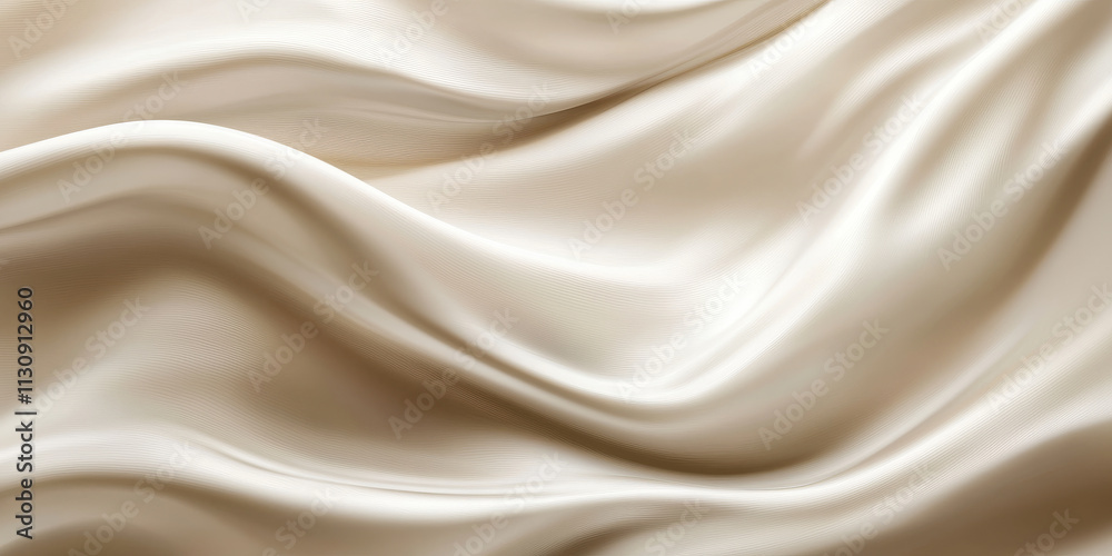 Canvas Prints warm cream background with gentle wave illustrations. the smooth, light gray texture flows through t