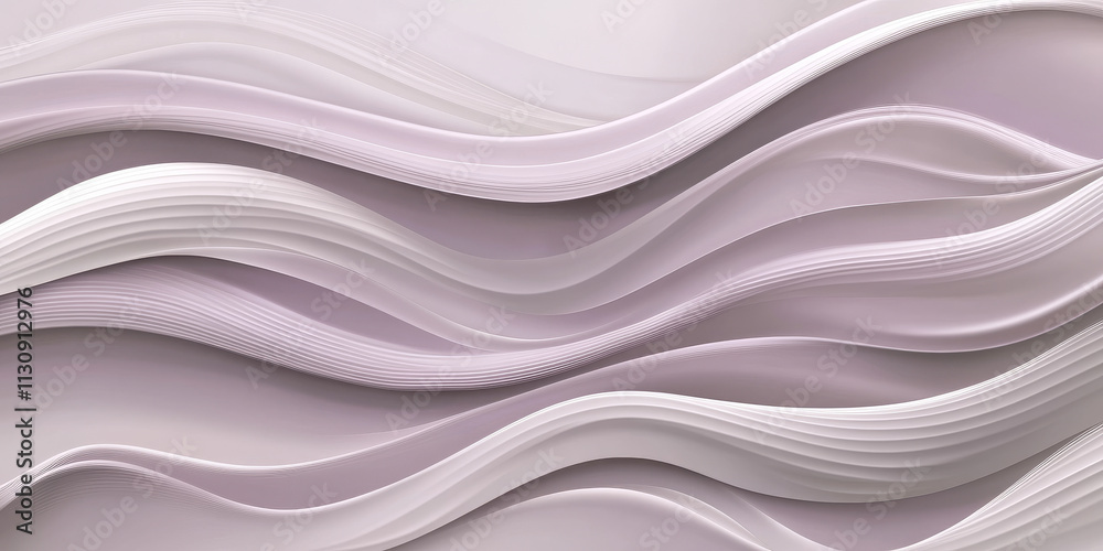 Canvas Prints light lavender-gray background with smooth wave illustrations. the flowing texture creates an elegan