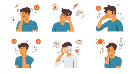 Comprehensive Medical Infographic Depicting Symptoms and Prevention Strategies
