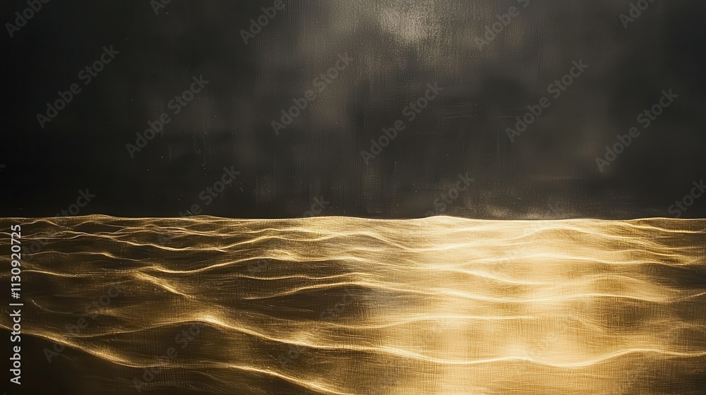 Poster illuminating light waves creating gradient on dark canvas an artistic perspective