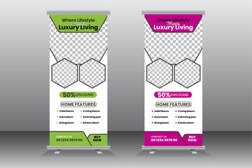 Modern Real estate Roll up banner Design