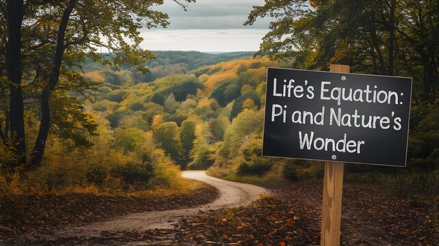 "Life’s Equation: Pi and Nature’s Wonder" combining math and earth motifs