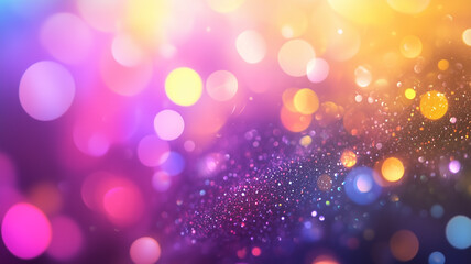 Colorful Dot-Circle Pattern with Glowing Light Effect 