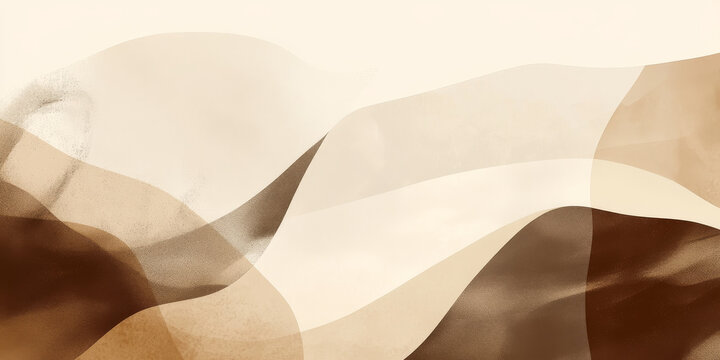 Warm chocolate brown and light beige abstract backdrop with smooth flowing gradients and textures that evoke the richness of nature, creating a comforting and grounded feel for sophisticated designs.