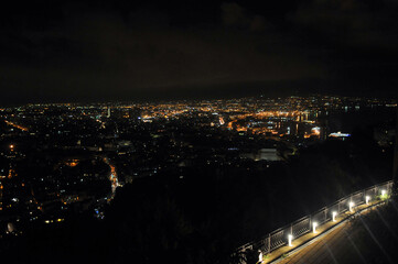 Naklejka premium Napoli panorama notturno