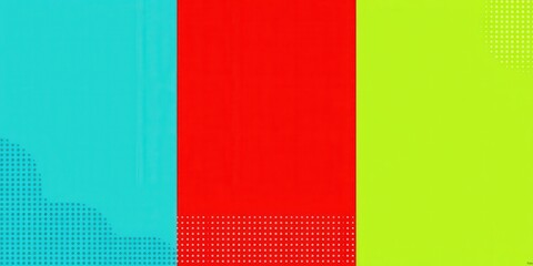 Fototapeta premium Abstract halftone white background with red, green, and blue dots creating a dynamic and modern design, red, three colors, green