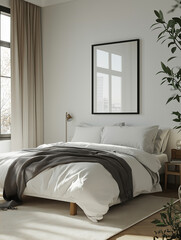 A mockup of an A2 frame on the wall