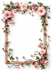 Obraz premium Valentine's vines border frame