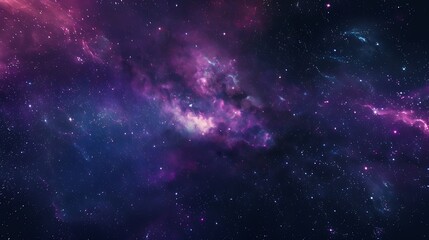 Fototapeta premium Cosmic Nebula: A Celestial Tapestry of Purple and Pink Hues