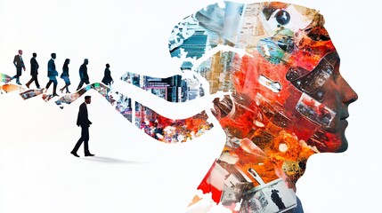 Businessman Walking Away from Group: A Visionary's Journey