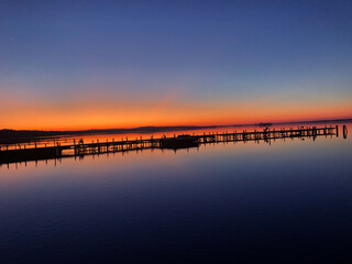 Steinhuder Meer, Sonnenuntergang in Steinhude, Herbst