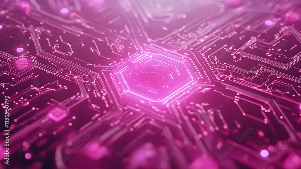 Poster digital circuit design virtual environment abstract visuals technology close-up innovation in electr