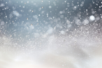 Obraz premium Sparkling white dust particles gently floating against a transparent background. 