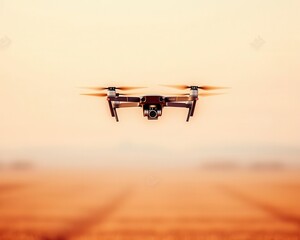 Modern farming visualization AIguided drones spraying fields with precision