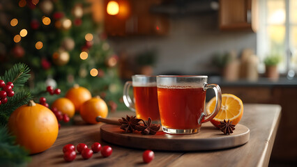 Fototapeta premium Festive Homemade Christmas Juice