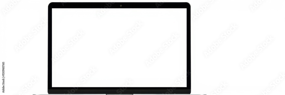 Canvas Prints laptop computer mockup with blank white screen for customizable design, white, blank