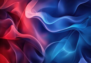 Obraz premium Colorful Flowing Fabric Waves in Red and Blue Tones Abstract Background