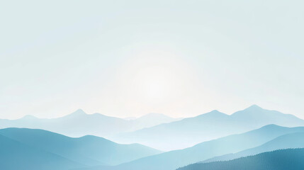 Fototapeta premium illustration of a mountain landscape
