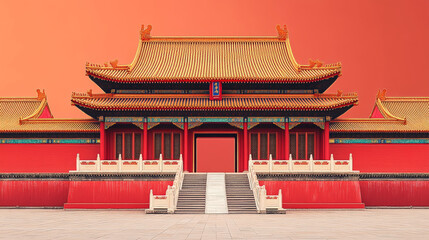 Obraz premium Background of Traditional Chinese Architecture