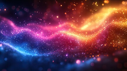 Obraz premium Glittery circles decorate an abstract background, creating a blurred and modern design