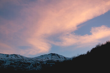 Fototapeta premium sunset in the mountains