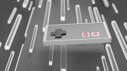 Retro gamepad playing on the old console - Powered by Adobe