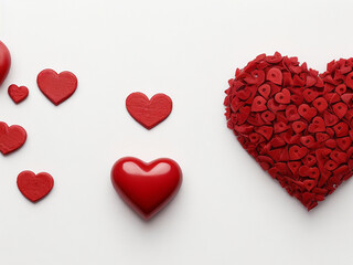 Obraz premium Top view world heart day concept