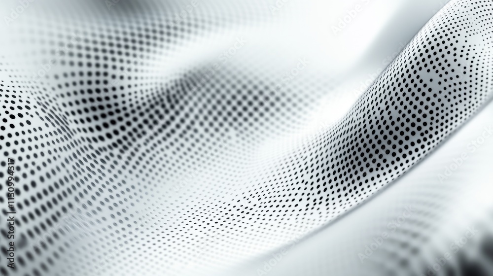Aufkleber Abstract texture of fabric with a dotted pattern, showcasing depth and movement.
