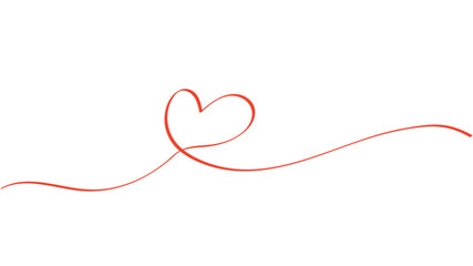 Heart. Abstract love symbol. Continuous line art drawing vector illustration
