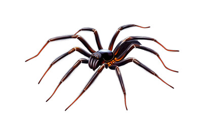 Obraz premium a cobweb with a black spider isolated on a transparent background