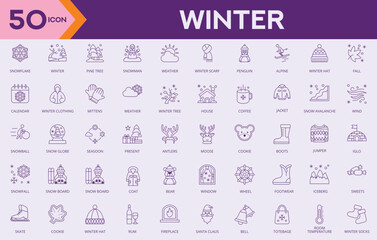 winter set of icons for Element design