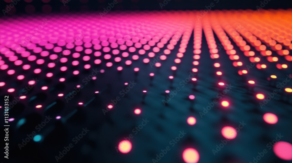 Leinwandbilder Abstract visual of glowing dots creating a dynamic gradient effect.