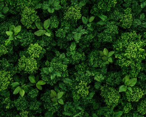 Aerial view of a vibrant forest canopy with birds soaring above, wildlife teeming below