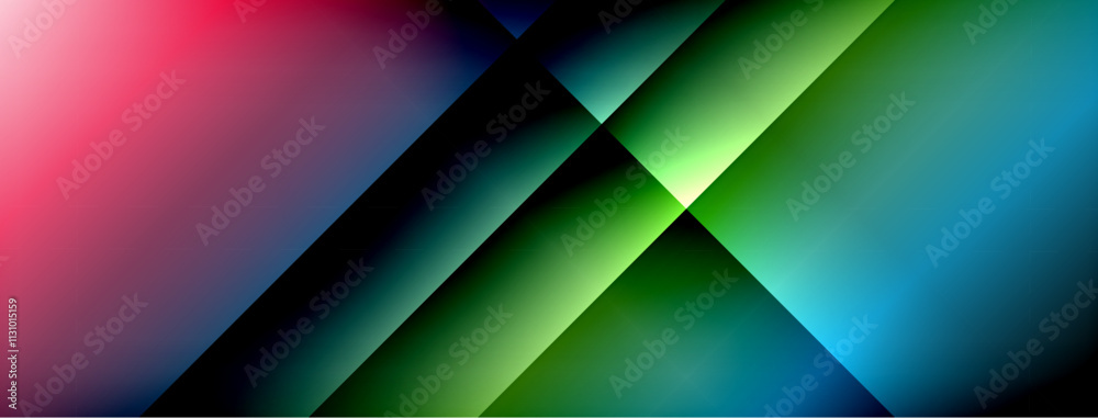 Wall mural colorful gradient with lines made of shadow and light. creative background