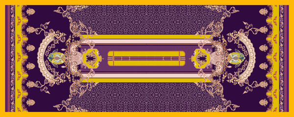 Pakistani Dupatta for digital print.Digital Dupatta design.