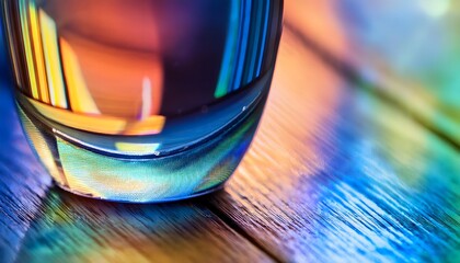 Colorful Light Reflections in Glass