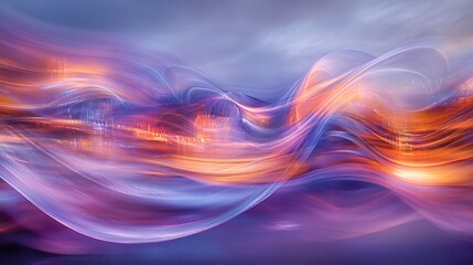 Obraz premium Vibrant Gradient Wave Backgrounds - Abstract Fluid Patterns in Purple, Pink, and Blue Tones for Stock Imagery and Digital Designs