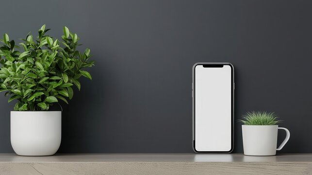 Phone on a modern desk, glowing with antispam software running seamlessly