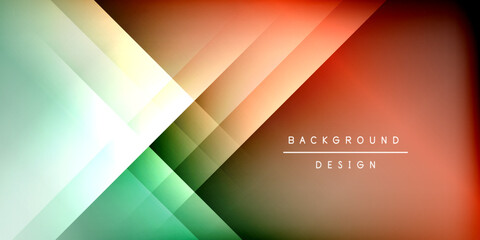 Fototapeta premium Dynamic shadow lines geometric shapes